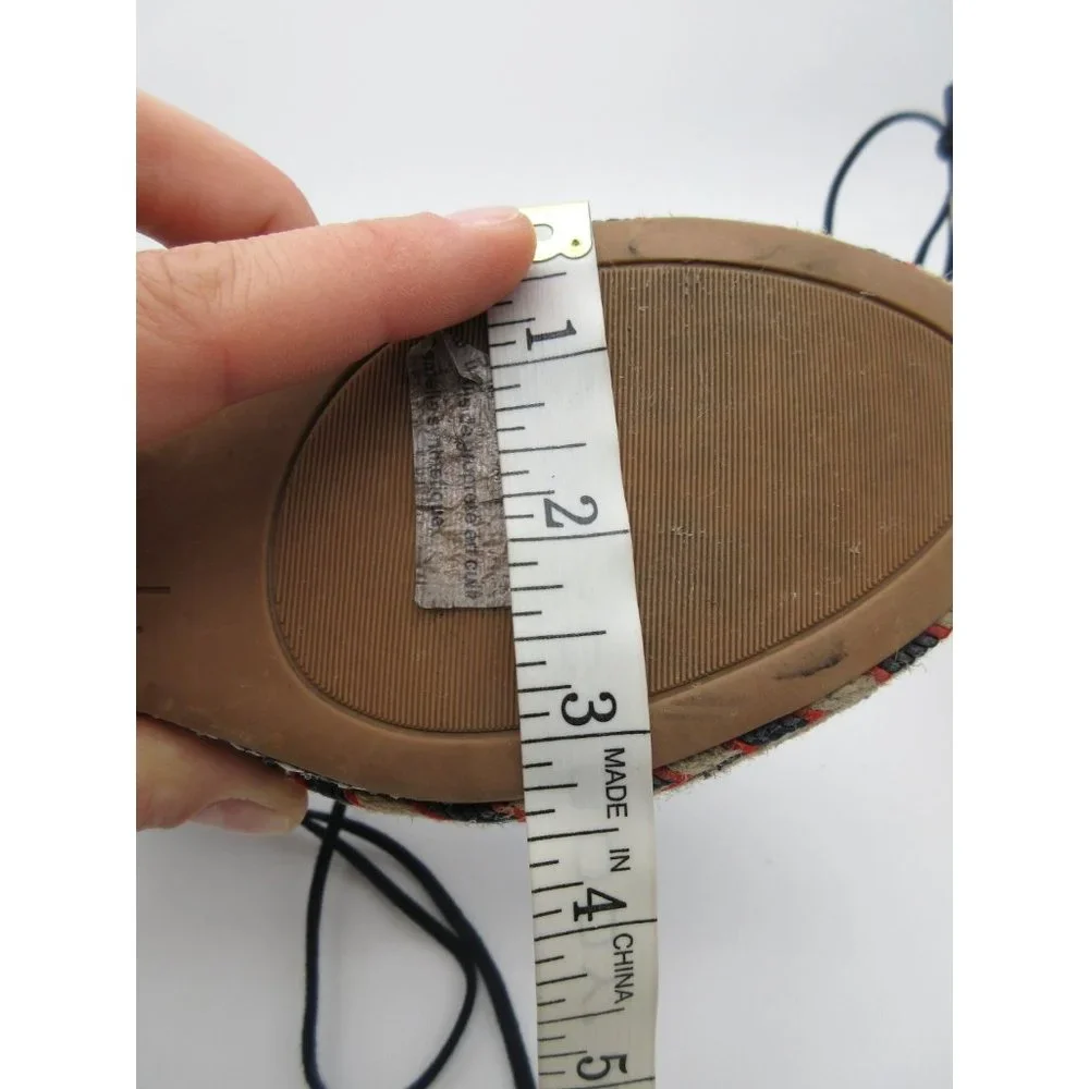 Cabi navy‎ leather Isla wedge espadrilles sandals